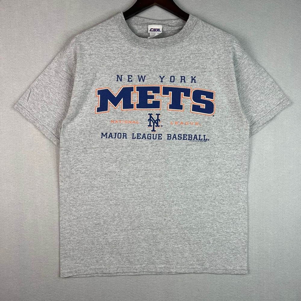Vintage New York Mets MLB Baseball National League CSA Gray Tee Shirt